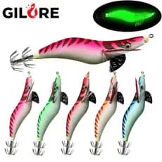 10cm 11g Isca Artificial Luminosa Camarão Lula Olhos Grandes Polvo Pesca no Mar