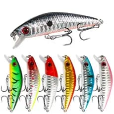 7cm 8g Isca Artificial Minnow Afundante Biônica Material de Pesca