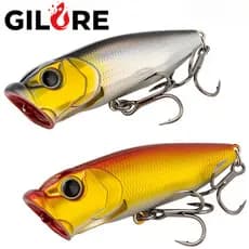 7cm 11g Isca Artificial Popper Flutuante Superfície Arremesso Longo para Pesca em Água Doce e Salgada