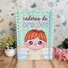 CADERNO DE ORAÇÕES KIDS MENINO PERSONALIZADO