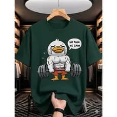 Camiseta Masculina Academia No Pain No Gain 100% Algodão Estampada