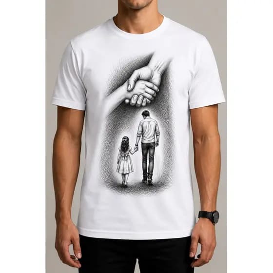 Camiseta Pai e Filha 100% Algodão Estampada Presente Dia dos Pais Amor Eterno Família Masculina