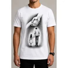 Camiseta Pai e Filha 100% Algodão Estampada Presente Dia dos Pais Amor Eterno Família Masculina