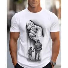 Camiseta Pai e Filho 100% Algodão Amor Eterno Presente Dia dos Pais Estampa Exclusiva Masculina