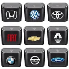 Lixeira Para Carro Veículo Pendurado Caixa De Pó Armazenamento De Lixo Preto ABS Square Pressing Tipo Lata Auto Acessórios Interiores