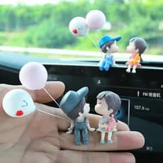 1 Conjunto/Acessórios Para Carros Ação De Casais De Desenhos Animados Bonitos Figuras De Balão Ornamento Painel Interior Automático Meninas Presentes