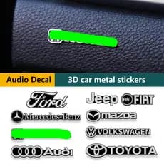 1Pcs 3D Autocolantes De metal Para Carros Decalques Auto Decorativos Autocolante Interior Do Carro Gadgets Emblema Decalque De Áudio Alto-Falante