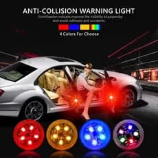2Pcs Universal LED Abertura De Porta De Alerta De Segurança Anticolisão Luzes Sensor Magnético Luz Flash Estroboscópica De Sinal De Giro De Estacionamento