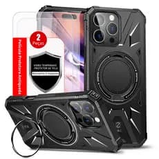 Capa Capinha Celular Compatível Com iPhone 11 12 13 14 15 16 Pro Max Com Suporte Magnético Anti-impacto Normal