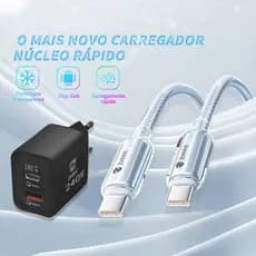 Cabo Celular Carregador Carregamento Rápido Tipo C para Tipo C 1M Trança Silicone Charger Cable