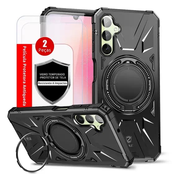 Capa Capinha Celular Case para Samsung Galaxy A15 4G/5G Com Suporte Magnético Anti-impa