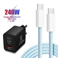 Cabo Celular Carregador Carregamento Rápido PD Tipo C Para Tipo C 1M Tecelagem Nylon Charger Cable