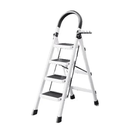 Escada Portátil 4 Degraus Multiuso com Plataforma Antiderrapante para Cozinha e Reparos