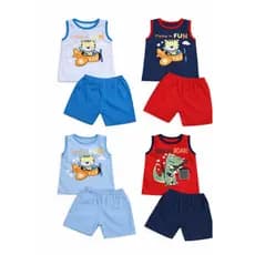 3 a 6 meses - Conjunto Masculino de Camiseta e Short para Bebê / Meninos