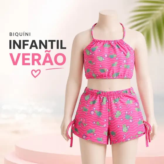 Biquini Infantil Menina Roupa de Praia e Roupa de Piscina e Roupa de Banho