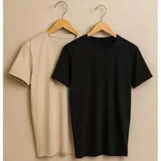 Kit 2 Camisetas Básica Masculina Lisa 100% Algodão Premium