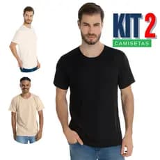 Kit 2 Camisetas Masculina Lisas