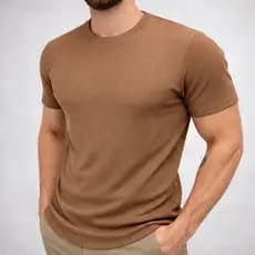 Camiseta Texturizada Casual Basica Masculina Não Amassa