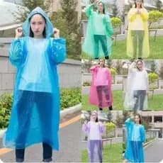 ATACADO Kit5-25 Capas de Chuva Com Capuz Transparente Unissex Impermeável - Envio imediato COR DE SORTIDO