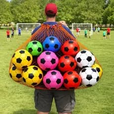 PACOTE PROMOCAO COM 6/10/15/20/25/30 Unidade Bola De Vinil Modelo Futebol 22cm Cores SORTIDO