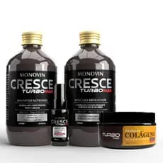 Combo Monovim Shampoo e Condicionador Tonico + Mascara de Colágeno 300gr Crescimento Capilar