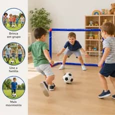 Trave Jogo de Futebol Infantil Brinquedo Compacto Bola Fácil Montagem Coordenação Motora Diversão