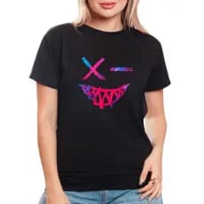 Camiseta Tumblr Feminina Estilo Tumblr Sorriso Travesso Piscando - LANÇAMENTO ESPECIAL