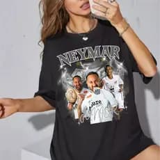 Camiseta Menino Ney Santos Feminina Masculina em Algodão