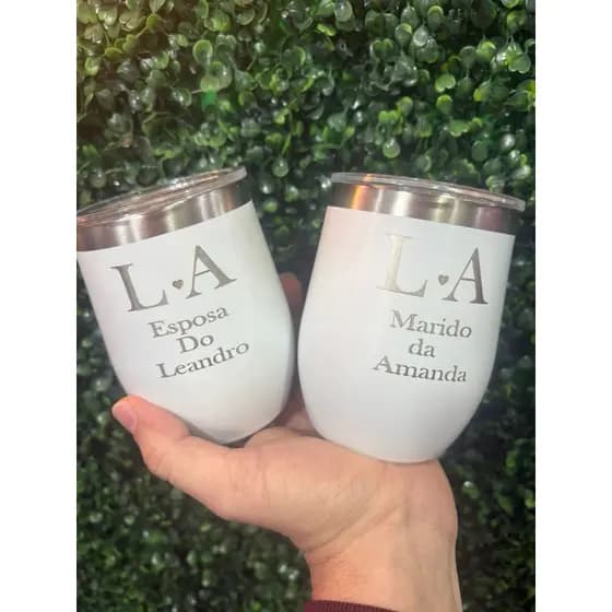 💖 Kit 2 de Copos Personalizados para Casal – Amor em Cada Detalhe!