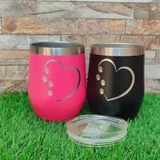 COPO TÉRMICO CUIA - 350ML PERSONALIZADO A LASER COM O SEU NOME LOGO ARTE EM SILHUETA FRIO INVERNO FESTA JUNINA ARRAIÁ