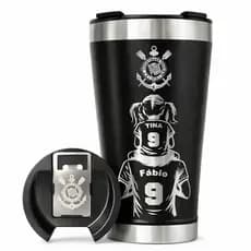 Copo Personalizado Corinthias Pai E Filho Preto