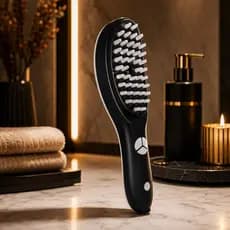 Escova Massageadora Com Lazer 4 em 1- Tratamento Antiqueda e Crescimento capilar