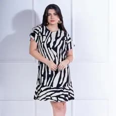Vestido Curto Feminino para Inverno Verão e Modelos Evangélicos com Manga Curta Floral