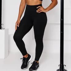 Calça Legging Flanelada Plus Size Forrada Peluciada Termica P ao G4