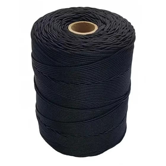 Corda trançada Multiuso 1.5 2.0 2.5 3.0 3.5 mm Polipropileno cor preta  1 kilo