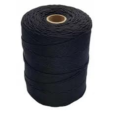 Corda trançada Multiuso 1.5 2.0 2.5 3.0 3.5 mm Polipropileno cor preta  1 kilo