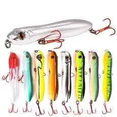 Isca De Pesca 10cm/15.6g Wobbler Flutuante Popper Mar Crankbait Isca De Plástico Rígido Isca Para Lápis Isca