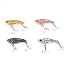 Isca De Pesca Vibratória Colher De Metal Vibratório VIB Biônica De Natação Piso Dura Spinner Anzóis Tríplice De Tru