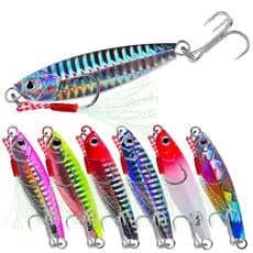7g/10g/15g/20g/30g Isca Giratória De Anzol De Metal aser Jig Umpan Colher De Fundição De Pesca