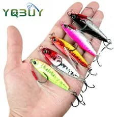 7g/10g/15g/20g/30g 5 Cores Gabarito De Metal 25g Afundamento Lento Olhos 3D Isca De Pesca A Laser De Fundição Longa Com