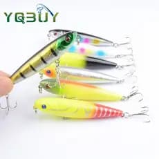 Isca De Lápis De Pesca 8cm/9g Topwater Dura Biat Água Flutuante Para Salgada E Doce