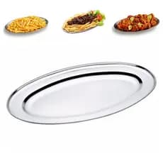 Bandeja Travessa De Inox Grande Para Servir Porção