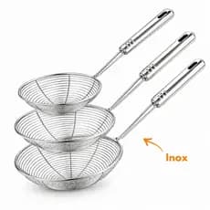 Escumadeira Fritura Inox Batata Pastel Resistente