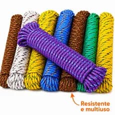 Kit Corda Para Varal De Roupa Reforçada 10/20/30 Metros