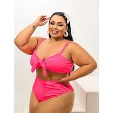 BIQUINI HOT PANT PLUS SIZE CINTURA ALTA MODELADOR CINTURA ALTA ENVIO IMEDIATO TAMANHO 54