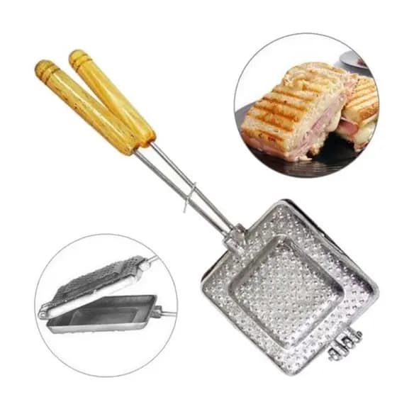 Sanduicheira Tostequeira Misto Quente Forma Aluminio Baurutex de Fogão