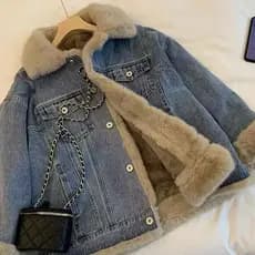 Moda Inverno Nova Manga Longa Sólida De Veludo Sólido De Velo Quente Casacos De Ganga Femininos