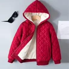 Moda Inverno Novo Casaco De Capuz Longo De Manga De Velo Para Meninas De 4-11 Anos