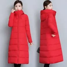 Moda Nova Manga Comprida Zipper Hooded Winter Coat Sólido Casaco De Inverno E Quente Outwears