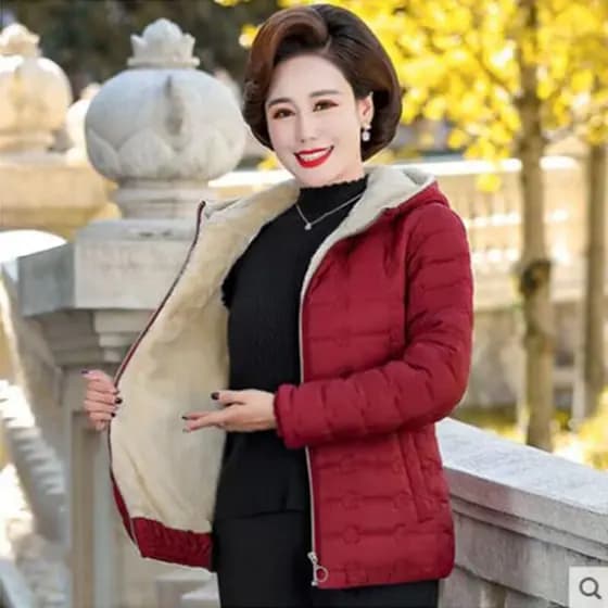 Inverno Quente Moda Feminina Casaco Manga Longa Zíper Com Capuz Jaqueta Veludo Macio Outwears